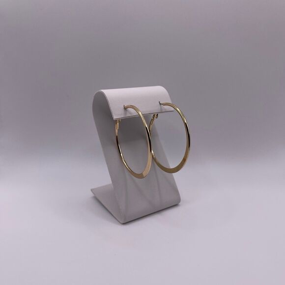 Saks Fifth Avenue Women's Gold Tone Sleek Hoop Earrings - Picture 1 of 11